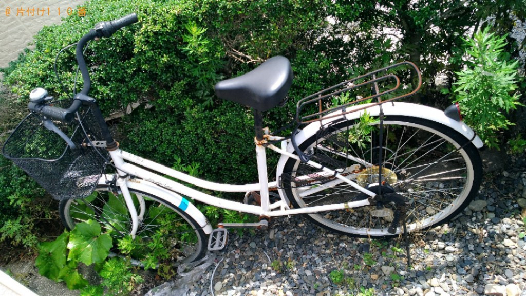 金属フレームのパイプ製水槽台、自転車、かご等の回収・処分ご依頼